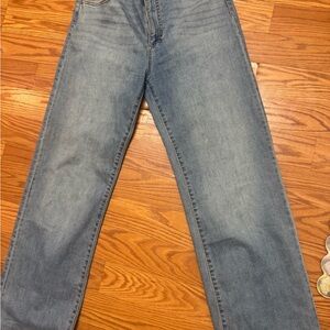 Joes Jeans High Rise Wide Leg Megan Medium Wash Stretch Denim Women 28 X 29 EUC